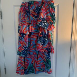 Tabitha  Brown Multicolor ruffles Skirt